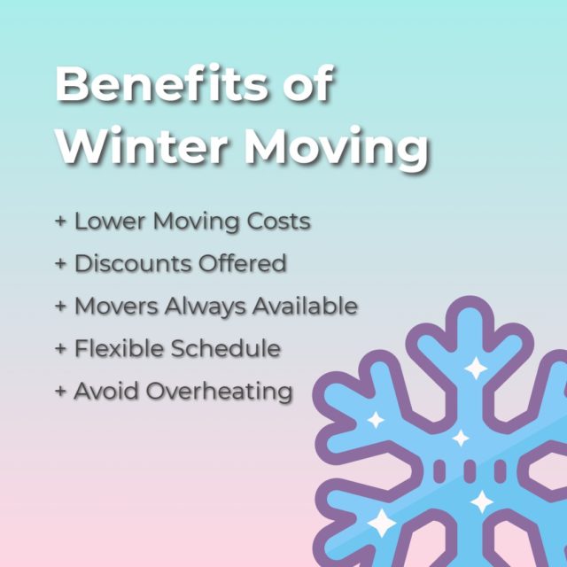 Advantages of Moving in Winter infographic
