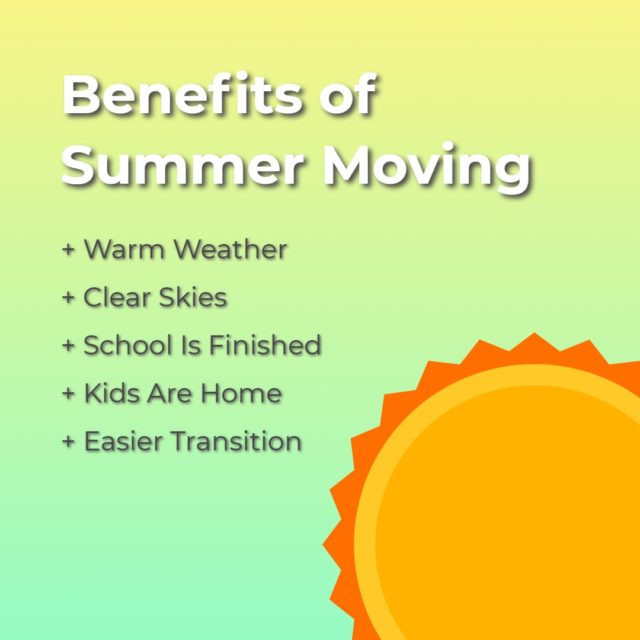 Benefits of Moving in Summer infographic
