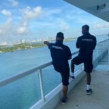South Florida movers looking at the skyline