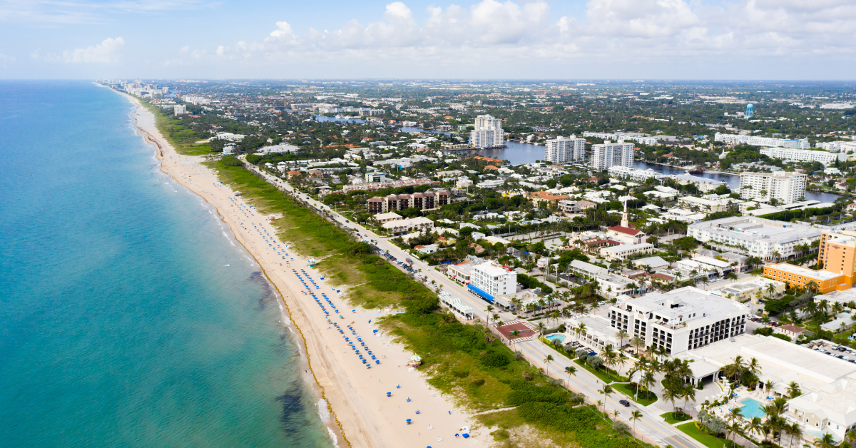 aerial view of Delray Beach